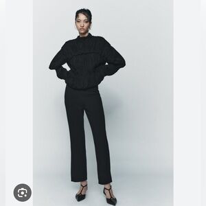 NWT- Zara cropped straight leg pants